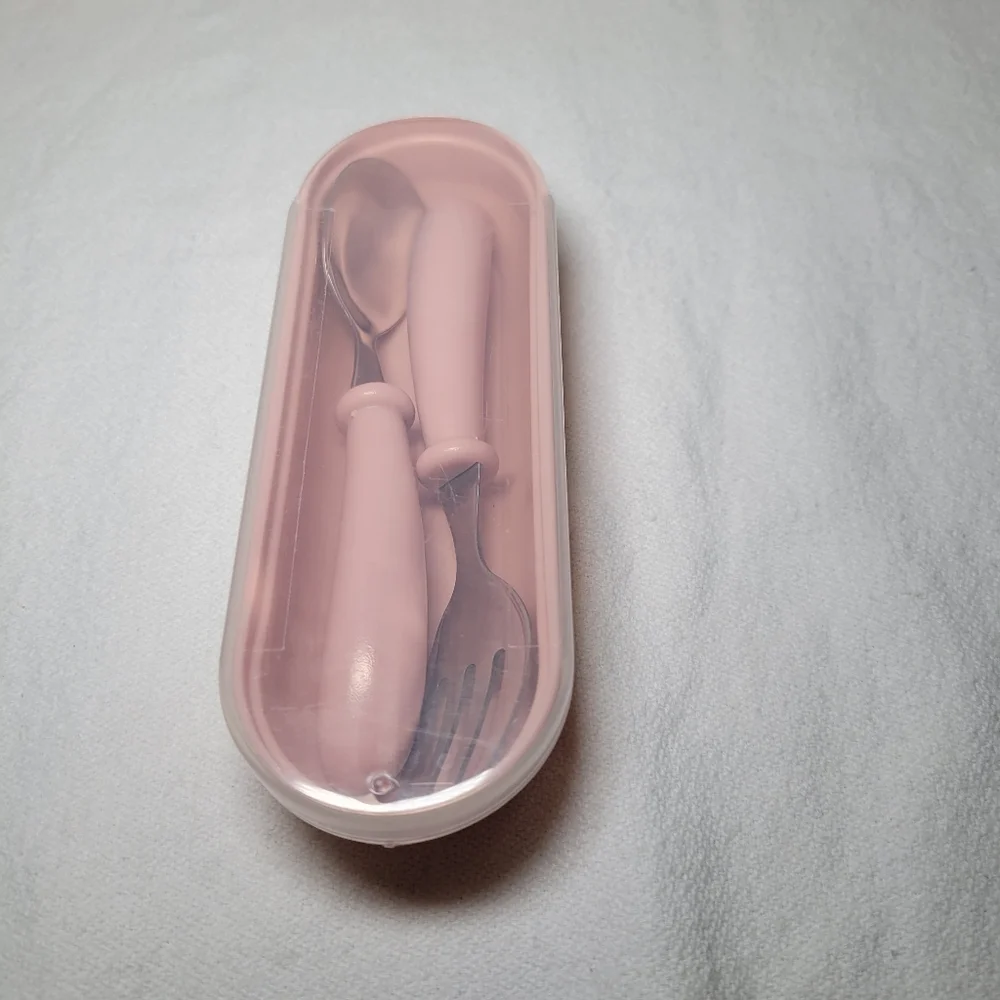 Toddler Spoon and‎ Fork Set in Portable Carrying Case